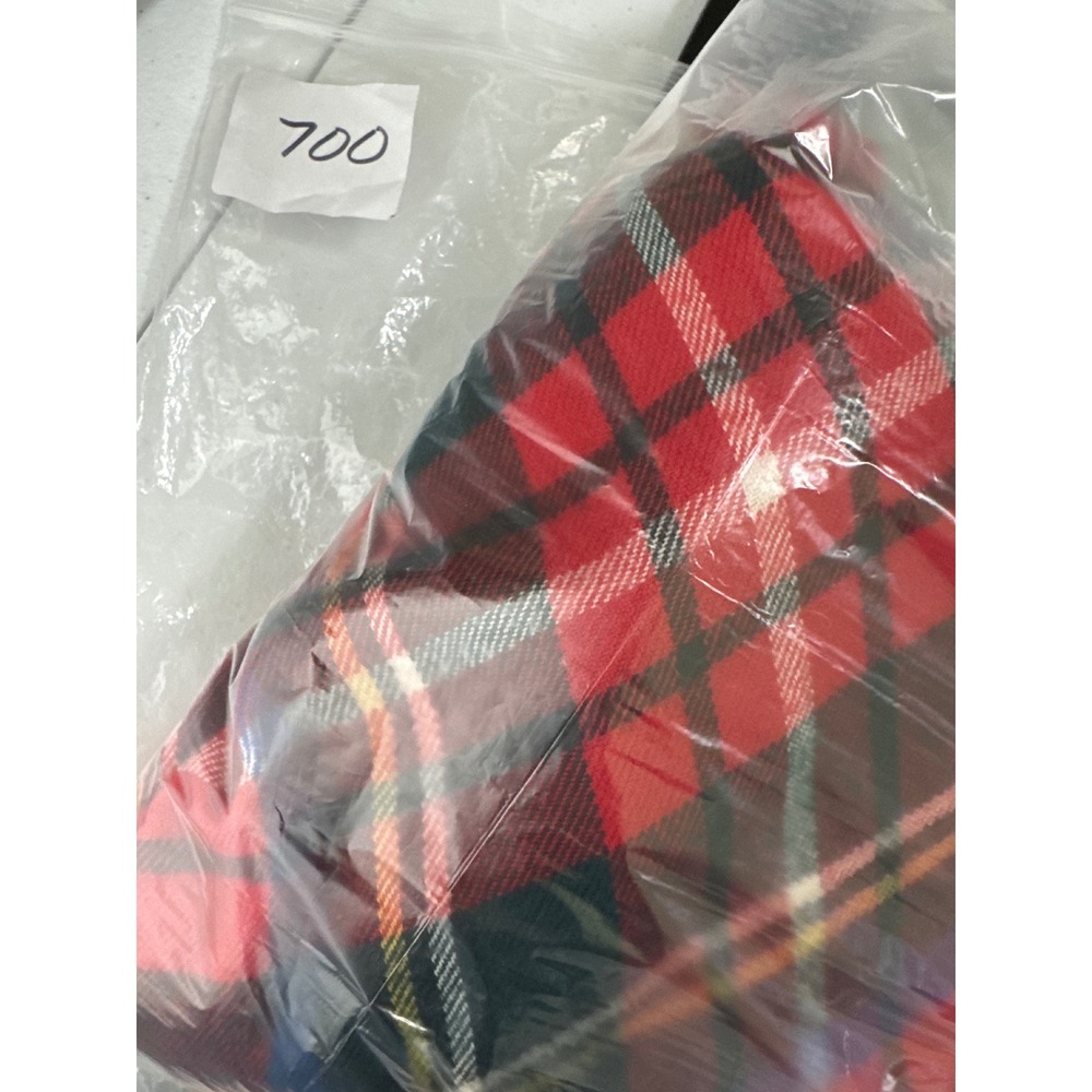 LRL Ralph Lauren Maxi Skirt Womens 8 Red Plaid 100% Wool Fringed Wrap Style - Picture 7 of 8